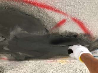 爆裂部分 補修工事